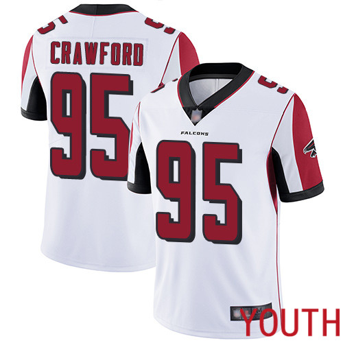 Atlanta Falcons Limited White Youth Jack Crawford Road Jersey NFL Football #95 Vapor Untouchable->atlanta falcons->NFL Jersey